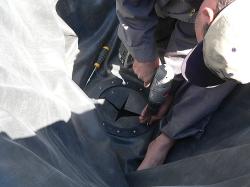 The flange is screwed right down to the drain body