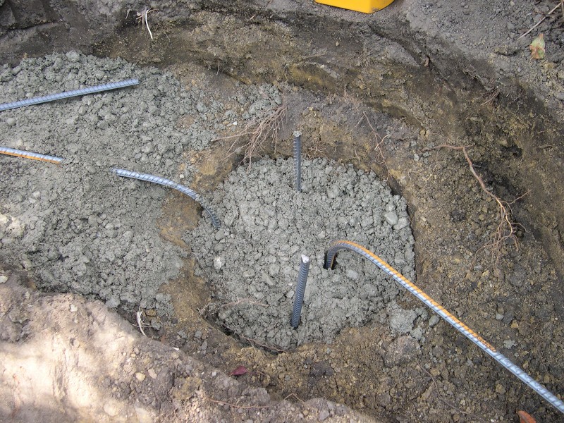 Pond Concrete Collar Stop Pond Rock CaveIn