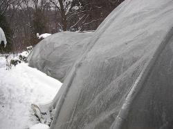 A cover usually prevents any ice from forming